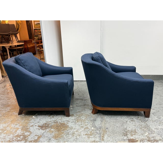 Laura Kirar for Baker Furniture Neue Lounge Chairs, Pair For Sale In San Francisco - Image 6 of 12