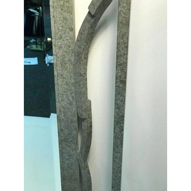 Modernistic Aluminum Wall Mirror For Sale - Image 4 of 7