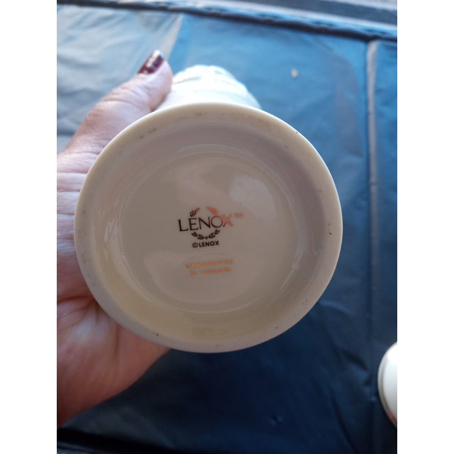 Gorgeous Pair of Lenox Usa Embossed Floral Decorative Vases For Sale In Dallas - Image 6 of 6