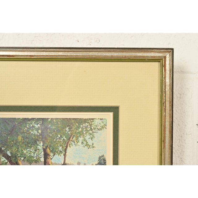 Wood J. Hohenberger Original Artist Signed "In the Valley of Peace" Framed Lithograph For Sale - Image 7 of 13