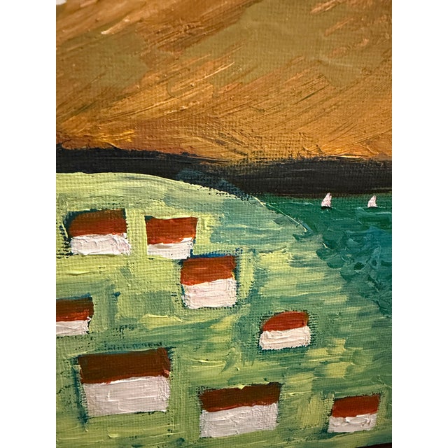 1990s 2025 Original Impasto Mountain and Lakeside Landscape Painting Signed L. Romo For Sale - Image 5 of 8