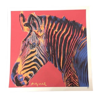 1990s After Andy Warhol "Grevy’s Zebra" Lithograph For Sale