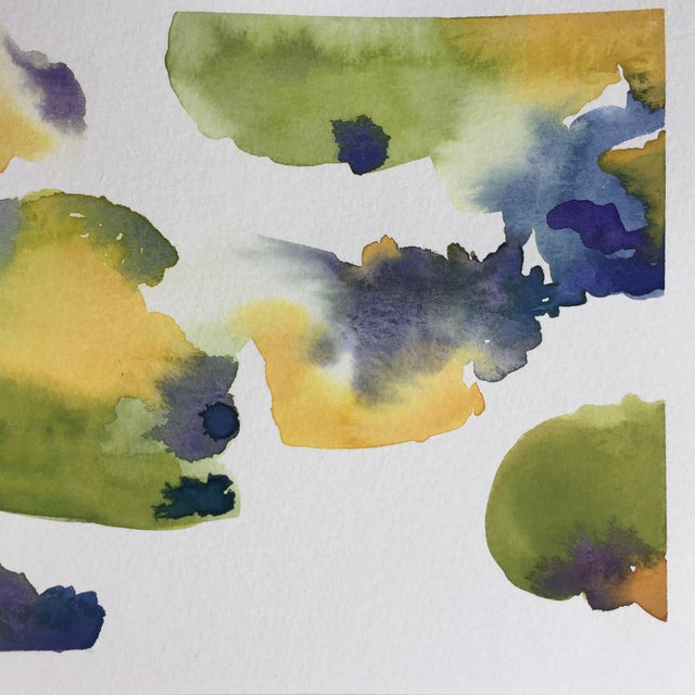 Original Abstract Watercolor Painting in Earth Tones Chairish