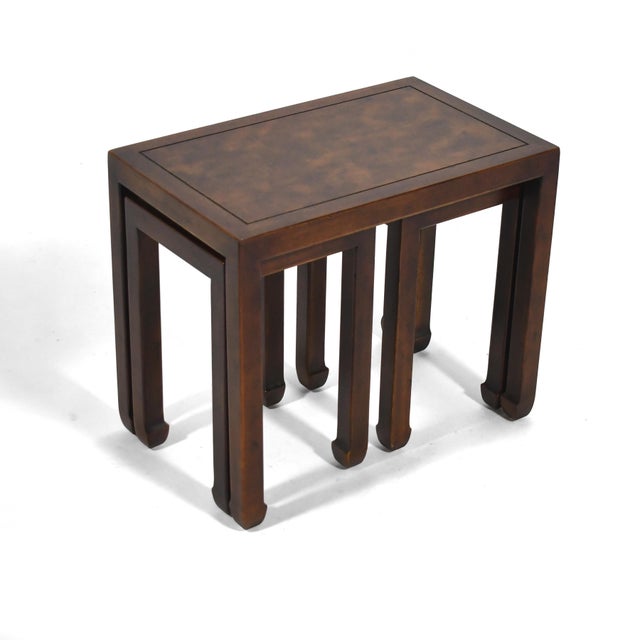 Mid 20th Century Henredon Nesting Tables (Set of Three) For Sale - Image 5 of 8
