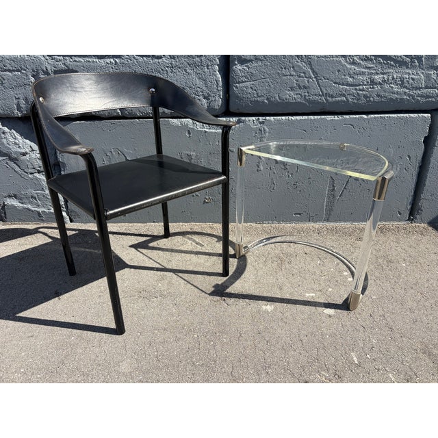 Lucite Side Table with beveled lucite top. Smaller matching table seen in last picture also available.