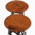 Industrial Pair of Artist-Made Iron and Oak Stools, C 1960 For Sale - Image 3 of 5
