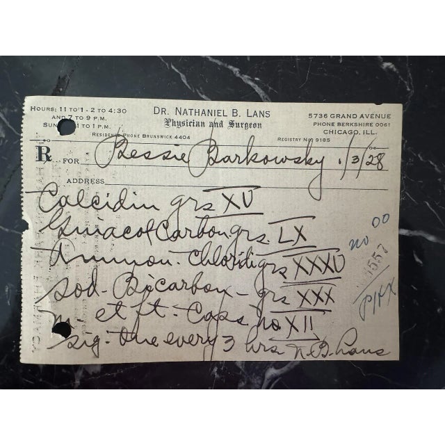 Set of 20 Vintage Compounding Prescriptions – 1929 Medical Ephemera For Sale - Image 10 of 10