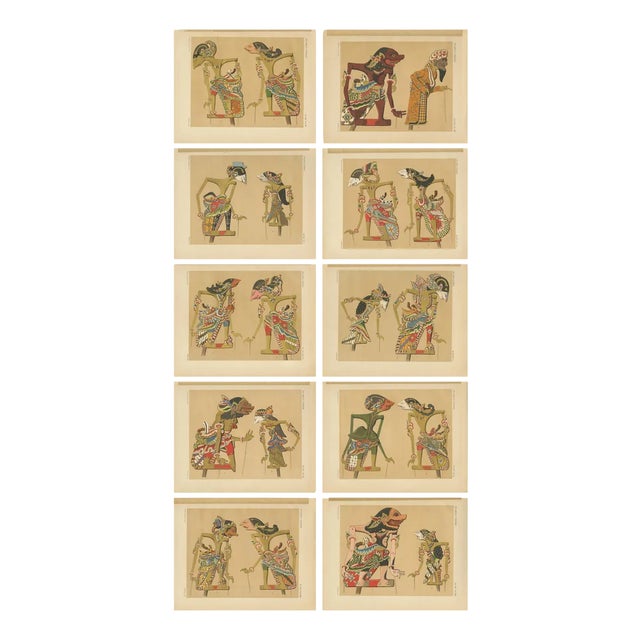 Juynboll, Wayang Puppets, 1900, Prints, Set of 10 For Sale