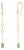 Handcrafted Emerald Drop Chain Earrings in 14k Yellow Gold With Fishhook Closure- A Pair For Sale