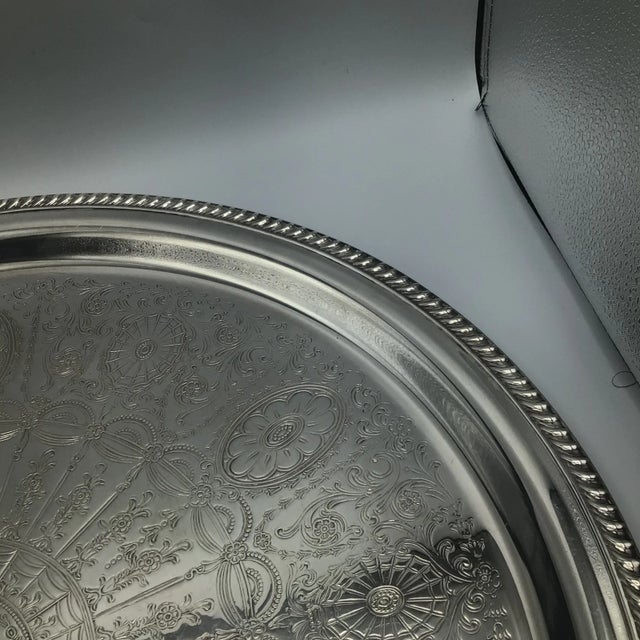 Silver F. B. Rogers Silver Plated Serving Platter, 874 For Sale - Image 8 of 13