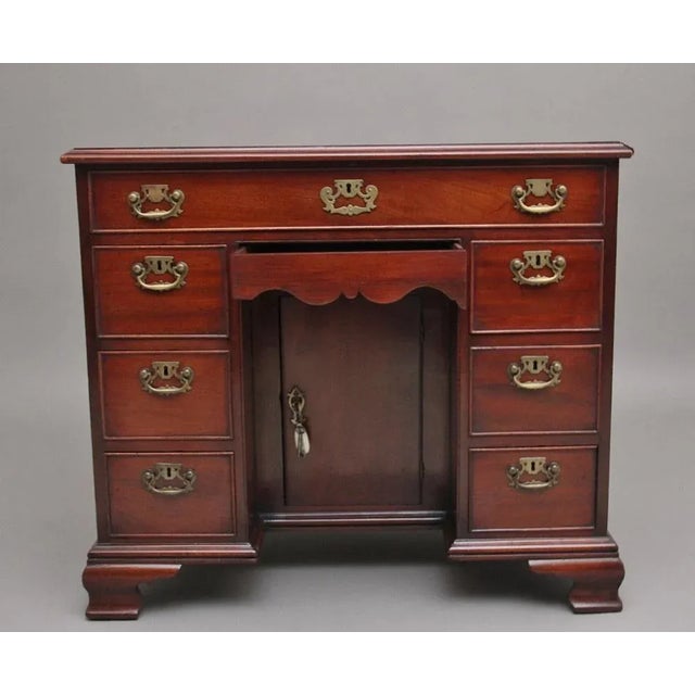 18th Century Mahogany Kneehole Desk, 1780s For Sale - Image 13 of 13