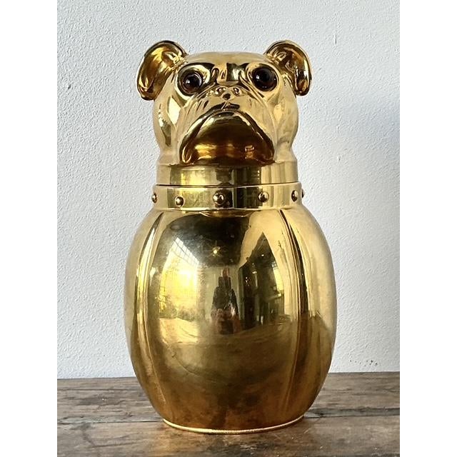 Vintage Italian Brass Frenchie Wine Cooler For Sale - Image 4 of 12