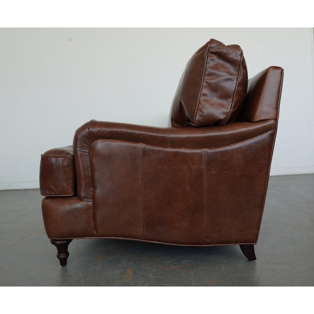 Ballard Designs Wynne Leather Sofa For Sale - Image 11 of 16