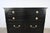 French Louis XVI Style Black Lacquered Highboy With Brass Hardware | Newly Refinished For Sale - Image 11 of 18