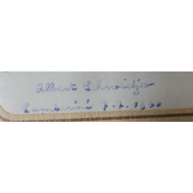 1960s 1960's Signed Autographed Photo of German Nobel Prize Winning Polymath Albert Schweitzer For Sale - Image 5 of 6