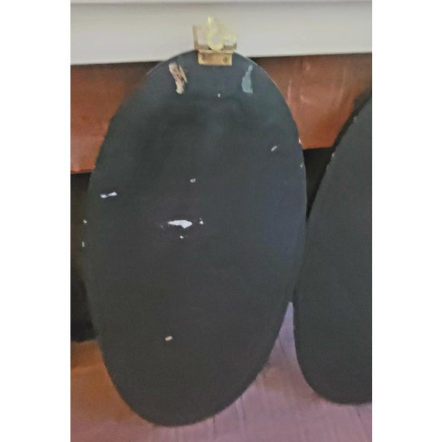 Pair of Raised Jade Chinoiserie Oval Wall Panels, Circa 1930s For Sale In Atlanta - Image 6 of 7