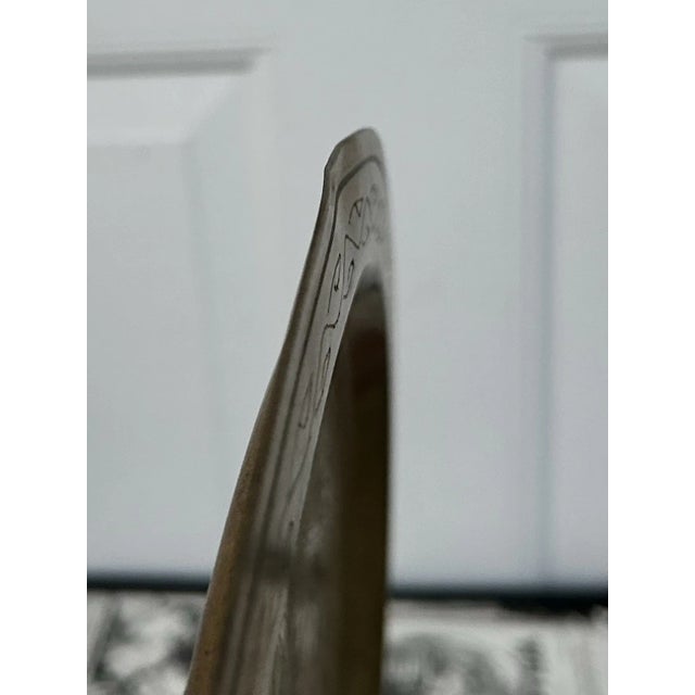 12 Inch Brass Decorative Plate For Sale In Milwaukee - Image 6 of 6