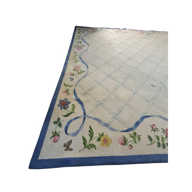 American Massive George Wells Hooked Rug For Sale - Image 3 of 18