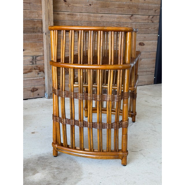 Vintage Boho Rattan Tiered Side-Center Table For Sale - Image 10 of 11