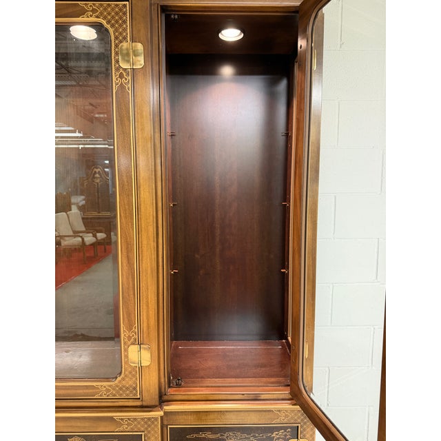 1970s Stately Chinoiserie China Cabinet From Heritage/Drexel Heritage For Sale - Image 10 of 12