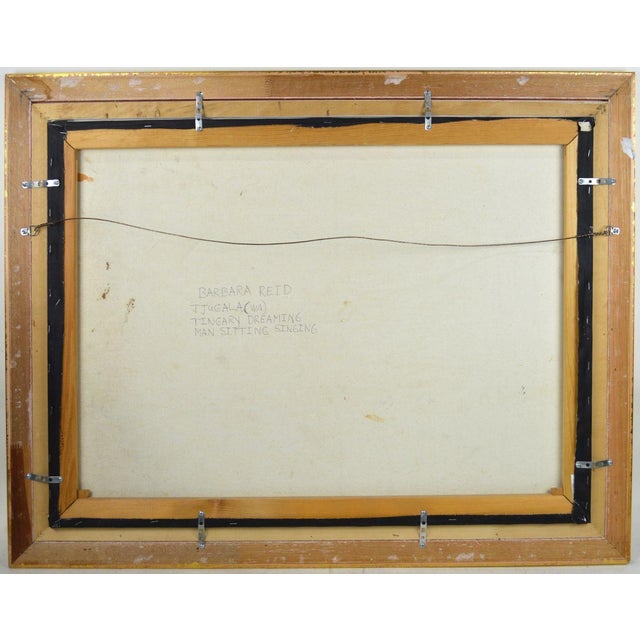 Late 20th Century Barbara Reid Napangarti Original Aboriginal Art Signed Framed For Sale - Image 4 of 5