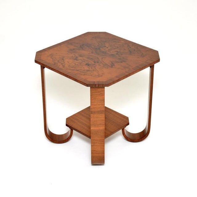 Wood Art Deco Figured Walnut Occasional Table, 1930s For Sale - Image 7 of 7