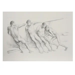 Francisco Zuniga Hombres con Barca I Lithograph