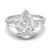 Contemporary Mid 20th Century Gia 6.10 Carat Pear Shape Diamond Platinum Engagement Ring, Size 9.5 For Sale - Image 3 of 7