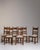 1970s 1970-1979 France Weathered Honey Oak Set Of Five Ladder-Back Chairs For Sale - Image 5 of 11