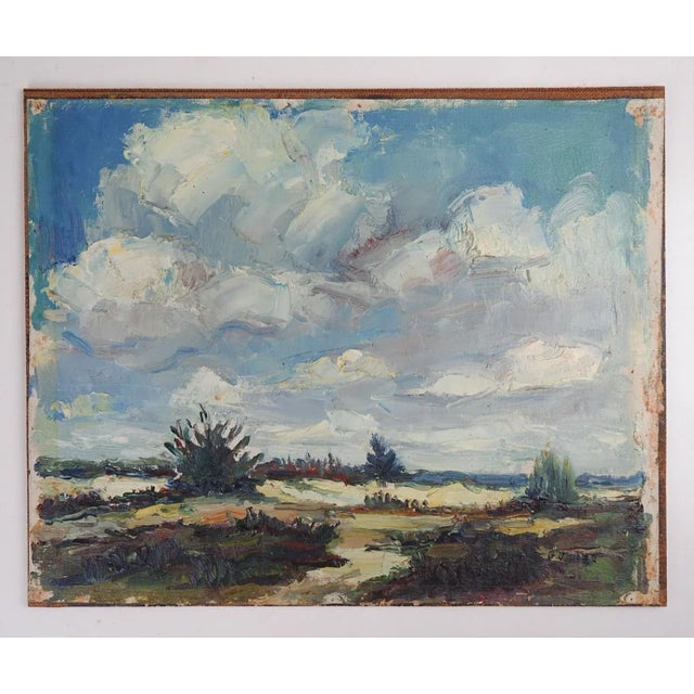 Rustic Vintage Mid 20th Century Impressionist Landscape Painting For Sale - Image 3 of 3