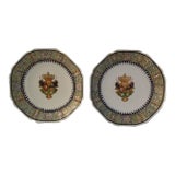 1980s Kings Crest Porcelain Display Plates, a Pair For Sale