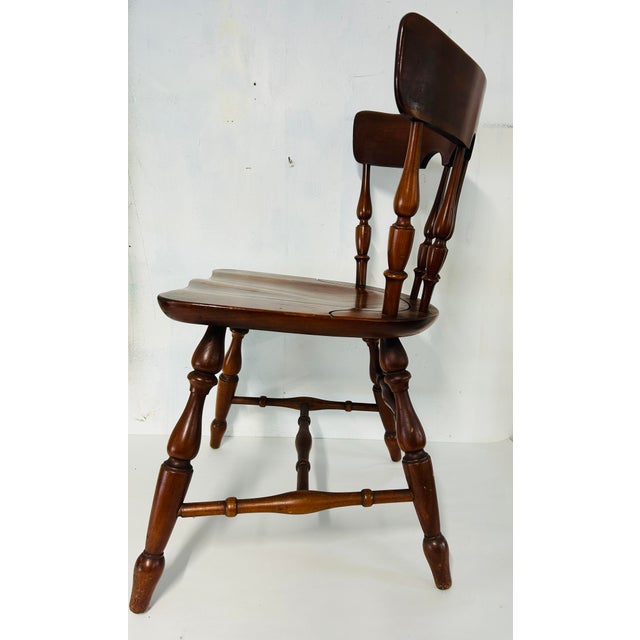 Ethan Allen Vintage Ethan Allen Old Cherry Baumritter Chair For Sale - Image 4 of 8