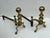 Antique American Brass Fireplace Set -Screen, Andirons and Fireplace Tools Set For Sale - Image 4 of 11