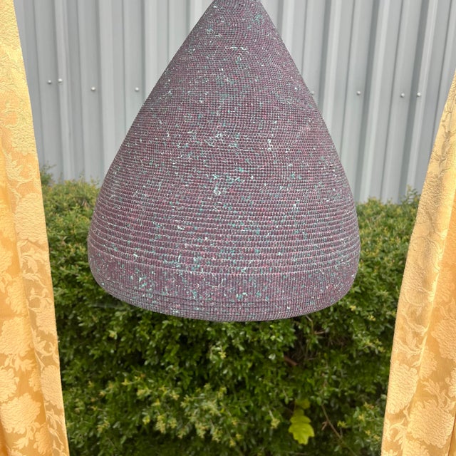 Frank Gehry 1980s Gregory Van Pelt Attributed Oversized Beehive Corrugated Cardboard Splatter Pendant Light For Sale - Image 4 of 9