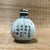 Vintage Ge-Ware Style Porcelain Snuff Bottle With Gilt Figure & Calligraphy For Sale - Image 4 of 9