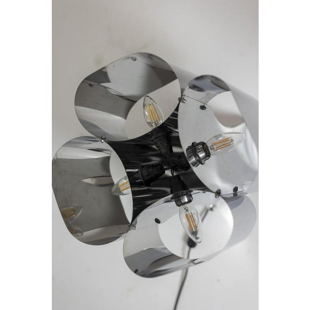 1970s Quadrilobe Lamp in Polished Metal, 1970s For Sale - Image 5 of 6