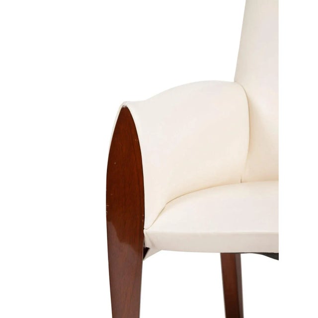 Dakota Jackson Dakota Jackson Ke-Zu White Leather Arm Chair For Sale - Image 4 of 6