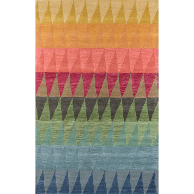 Contemporary Momeni Delhi Hand Tufted Multi Red Wool Area Rug - 8' X 10' For Sale