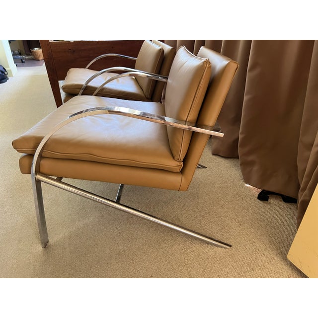 “Arco” chairs are distinguished by a mixture of both flat and tubular chrome distinctively attributed to Paul Tuttle who...