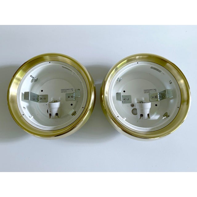 Vintage Brass and Glass Sconce from Limburg, Set of 2 For Sale - Image 15 of 18