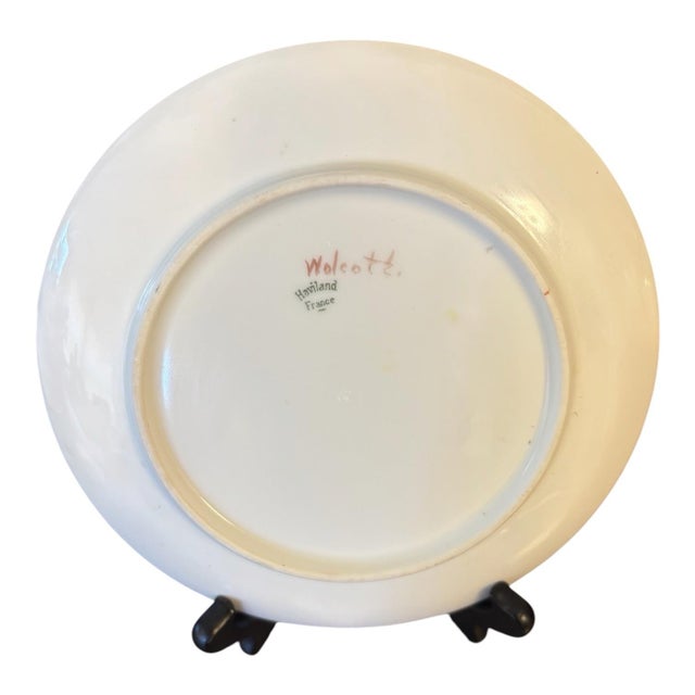 Victorian Antique Haviland France Collectible Hand-Painted Grape Porcelain Cabinet Plate Signed Wolcott, C. 1900 For Sale - Image 3 of 7