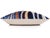 Textile Handmade Velvet Ikat Lumbar Pillow 16x24 | Blue Swirl Stripe For Sale - Image 7 of 8