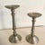 Metal Vintage Eddie Bauer X-Tall Brass With Pewter Finish Pillar Candle Holders- Set of 2 For Sale - Image 7 of 7