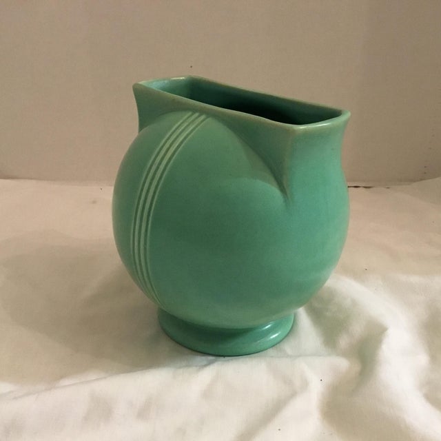 Art Deco Red Wing 744 Mint Ball Vase Chairish