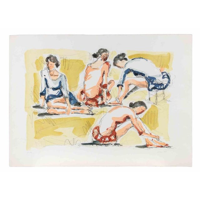 Lithograph hand colored, realized by Franco Marzilli in 1980s. Hand signed lower right. Artist Proof. Very good condition....