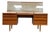 Vintage Mid Century Modern Teak Dressing Table / Desk With Mirror by Austinsuite For Sale