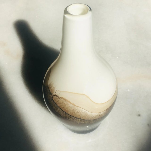 Murano Murano Italian Ombre Glass Vase 1970s Mid Century Modern For Sale - Image 4 of 8