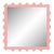 Fleur Home Garden District Valmont Square Mirror in Pink Punch, 23.5x23.5 For Sale