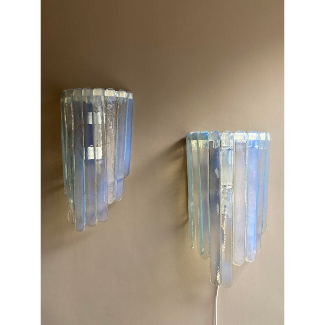 Large Waterfall WATAPMH2 Model Wall Lamps from Mazzega, 1970, Set of 2 For Sale - Image 10 of 18
