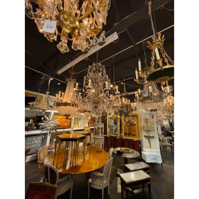 Traditional Italian Giltwood Chandelier For Sale - Image 3 of 4